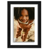 Americanflat 5" x 7" Two-Sided Floating Picture Frame to Display Photos, Wall Art, and Pressed Flowers - Black
