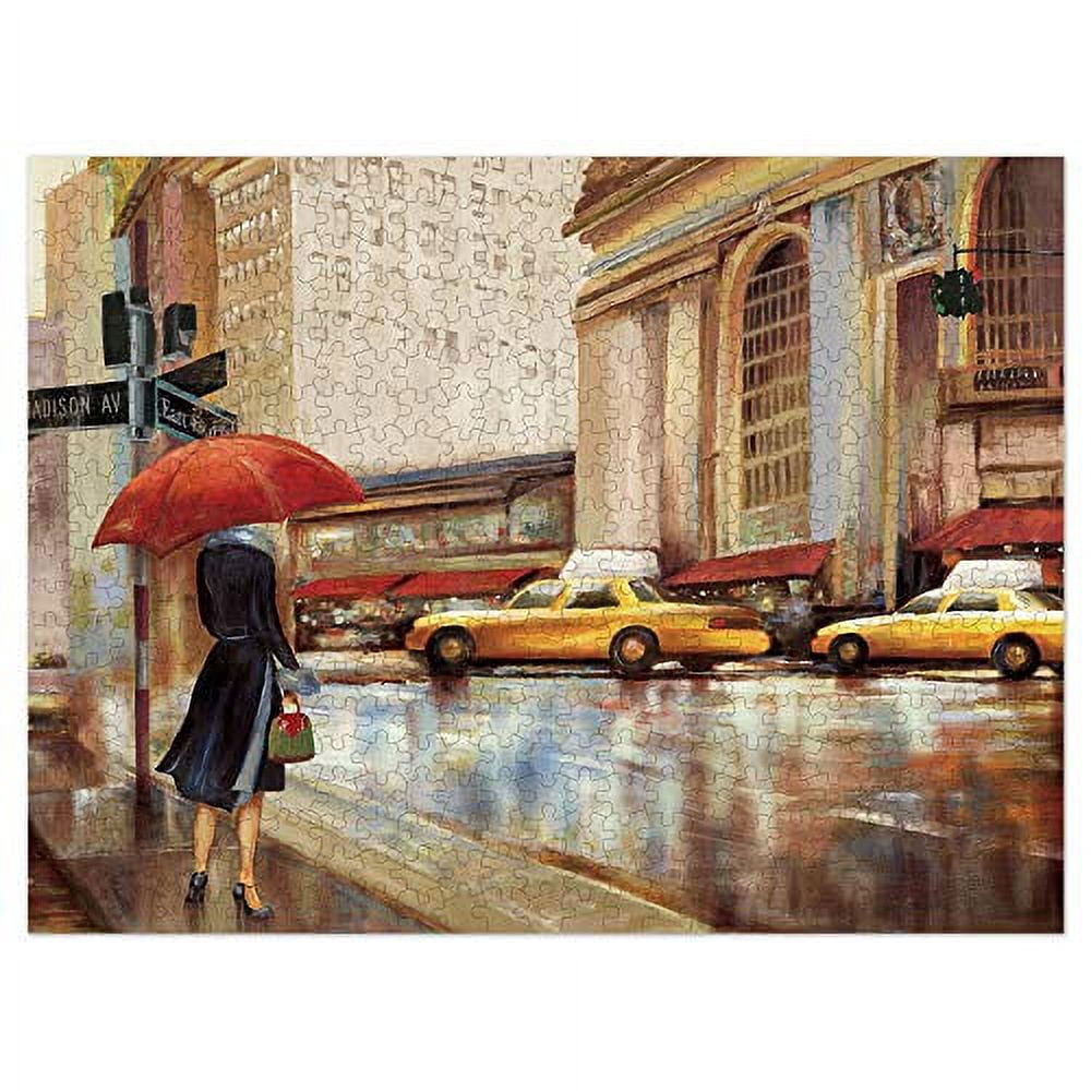 Americanflat 500 Piece New York Puzzle, 18x24 Inches, in The City Art by PI Creative
