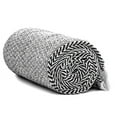 thumbnail image 1 of Americanflat 50x60 Throw Blanket, 100% Cotton with Fringe, Black and White Herringbone, all seasons blanket, 1 of 5