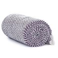 thumbnail image 1 of Americanflat 50x60 Throw Blanket, 100% Cotton with Fringe, Purple and White, all seasons blanket, 1 of 5