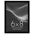 thumbnail image 1 of Americanflat 6x8 Picture Frame with Shatter-Resistant Glass Streamline Collection Thin Border Photo - Black, 1 of 7