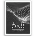 thumbnail image 1 of Americanflat 6x8 Picture Frame with Shatter-Resistant Glass Streamline Collection Thin Border Photo - White, 1 of 8