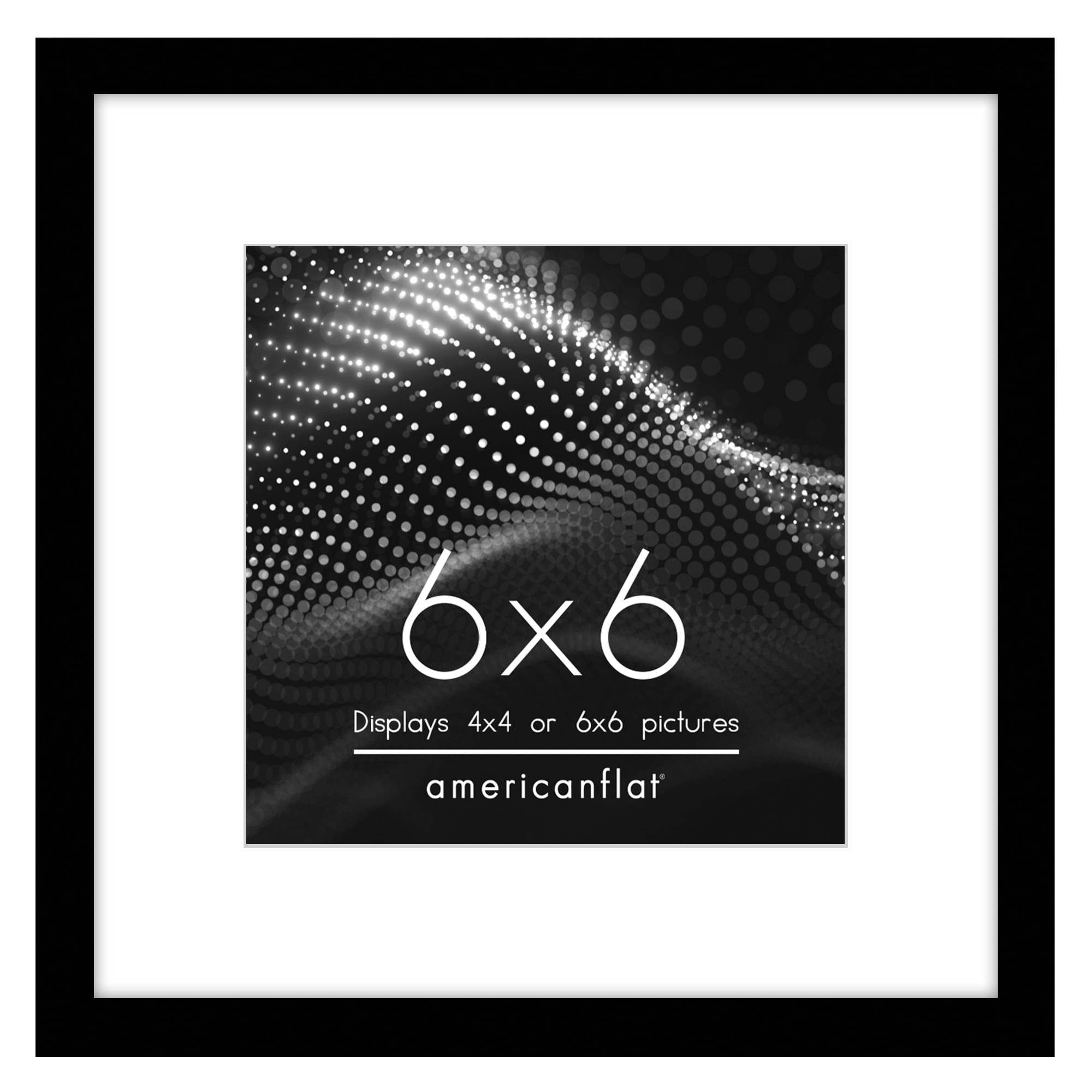 Americanflat 6x6 Picture Frame with 4x4 Mat - Modern Design, Shatter ...