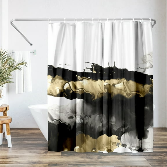 Americanflat 71" x 74" Shower Curtain, Drizzle Ii by PI Creative Art