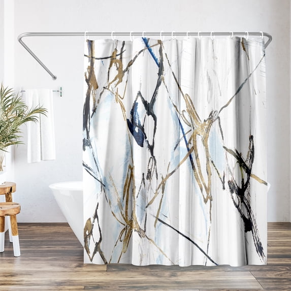 Americanflat 71" x 74" Shower Curtain, Moonstruck I by PI Creative Art
