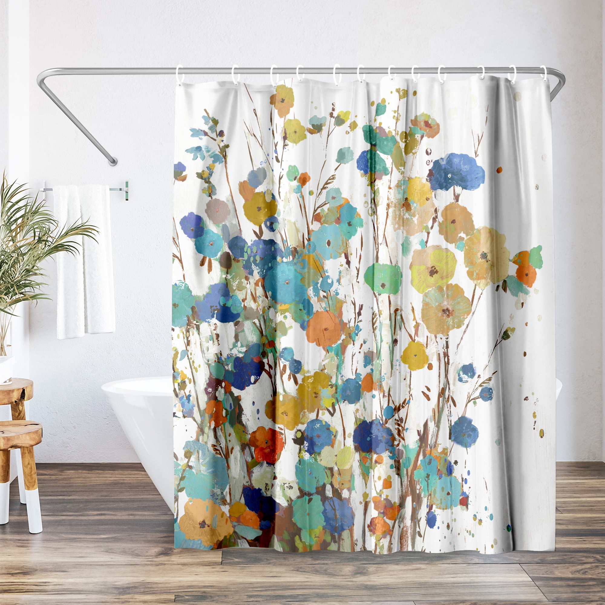 Americanflat 71" x 74" Shower Curtain, Spring Garden I by PI Creative Art