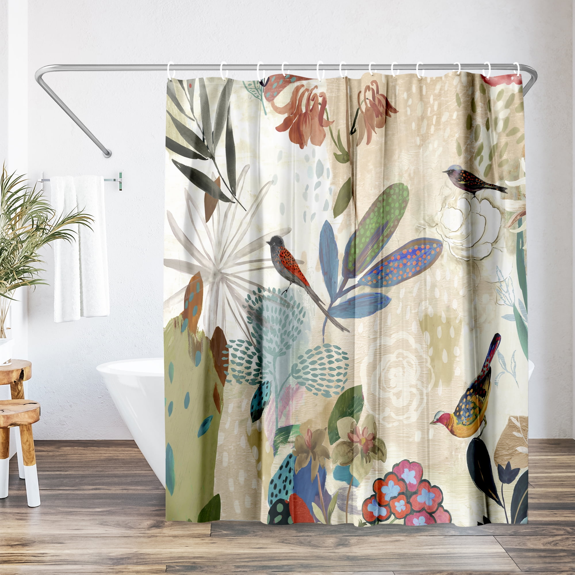 Americanflat 71" x 74" Shower Curtain, Where The Passion Flower Grows I by PI Creative Art