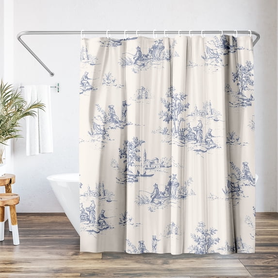 Americanflat 71x74 Animal Jouy Shower Curtain - 100% Polyester Shower Curtain