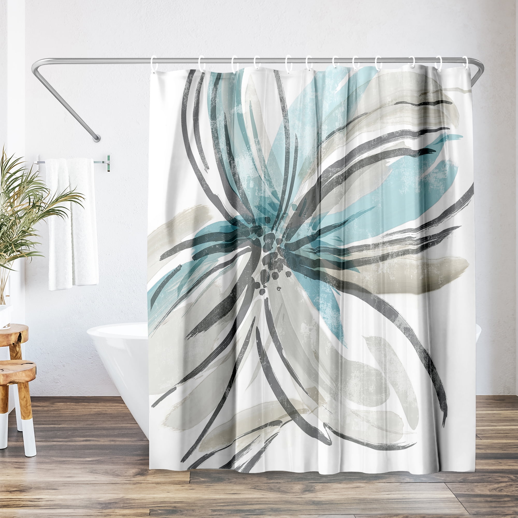 Americanflat 71x74 May Poem Shower Curtain - 100% Polyester Shower Curtain