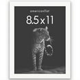 thumbnail image 1 of Americanflat 8.5" x 11" Gallery-Style Picture Frame to Secure Artwork, Prints, and Photos - White, 1 of 7