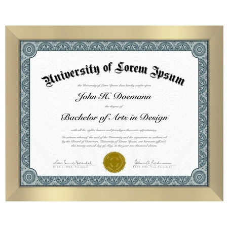 Americanflat 8.5x11 Diploma Frame with Shatter-Resistant Glass Document Frames Legacy Collection Wall - Gold