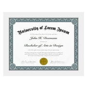 Americanflat 8.5x11 Diploma Frame with Shatter-Resistant Glass Document Frames Legacy Collection Wall - White