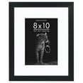 thumbnail image 1 of Americanflat 8x10 Picture Frame with Shatter-Resistant Glass with 5x7 Mat Display Photo Soho Deep - Black, 1 of 8