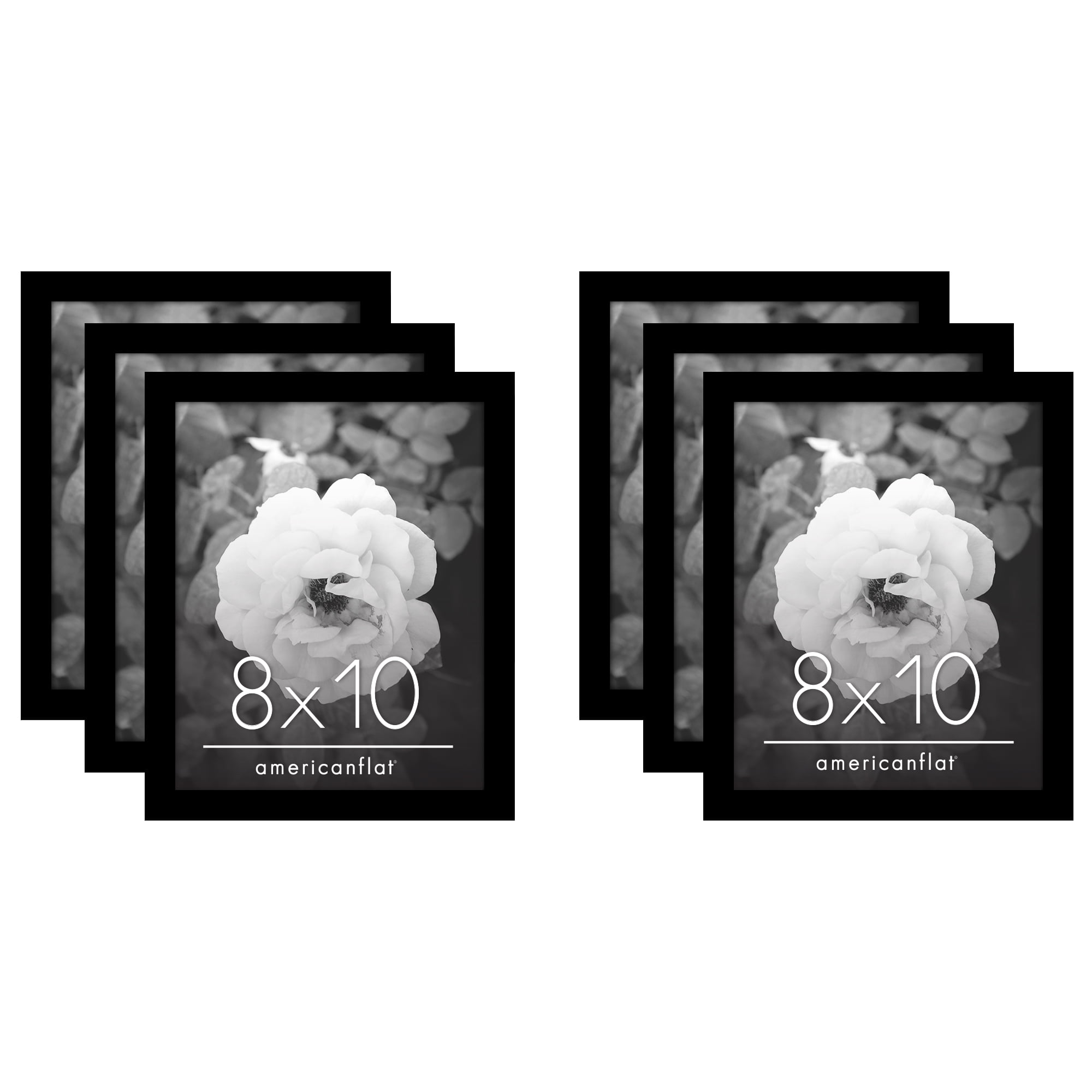 Americanflat 8 Piece 8x10 Black Framed Art Gallery Wall Set - Watercolor Sea Scenes by Suren Nersisyan並行輸入 Americanflat 8x10 Picture Frame Set - Black -