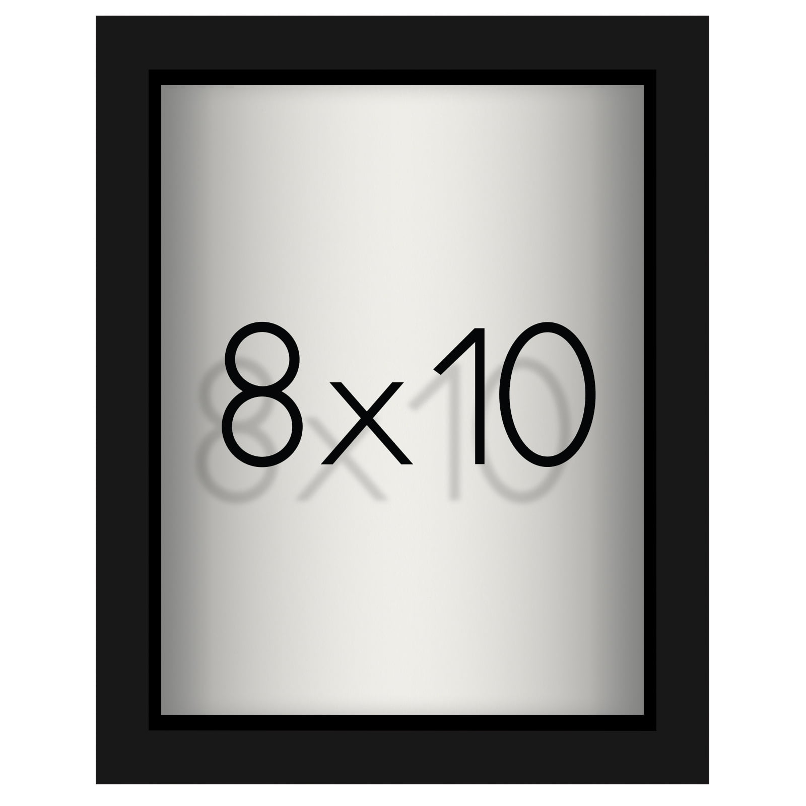 Americanflat 8x10 Shadow Box Frame with Shatter-Resistant Glass Silhouette Collection Large Display - Black