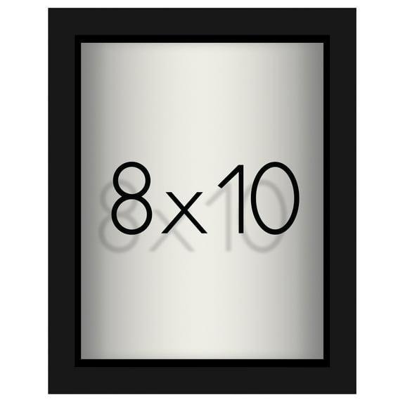 Americanflat 8x10 Shadow Box Frame with Shatter-Resistant Glass Silhouette Collection Large Display - Black