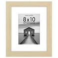 thumbnail image 1 of Americanflat 8x10 Picture Frame with Shatter-Resistant Glass with 5x7 Mat Display Photo Hudson - Natural Oak, 1 of 9