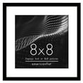 thumbnail image 1 of Americanflat 8x8 Picture Frame with Shatter-Resistant Glass with 6x6 Mat Display Photo Streamline - Black, 1 of 8