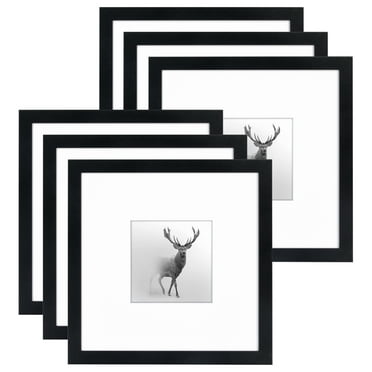 Americanflat 8"x 8" Picture Frames for Grid Gallery - Black