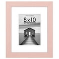 thumbnail image 1 of Americanflat 8x10 Picture Frame with Shatter-Resistant Glass Fits 5x7 with Mat Display Photo Hudson Distressed - Pink, 1 of 9