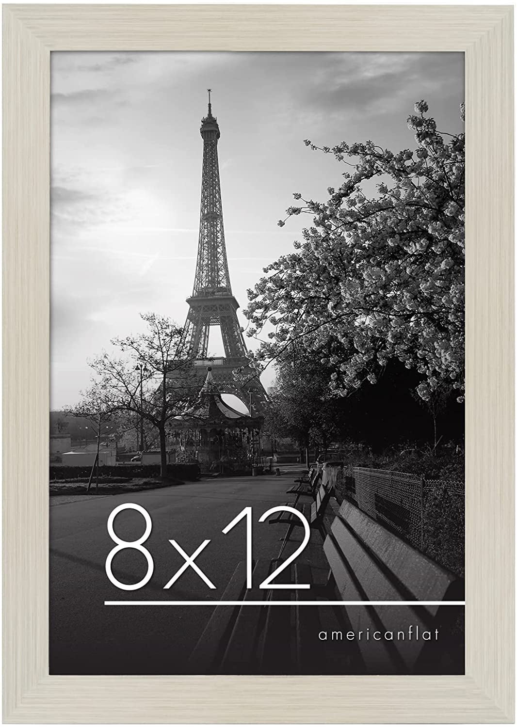Light Wood 8x12 Picture Frame with Shatter-Resistant Glass