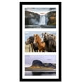thumbnail image 1 of Americanflat 8x16 Collage Picture Frame to Display 3 Photos at Once - Black - Black, 1 of 7