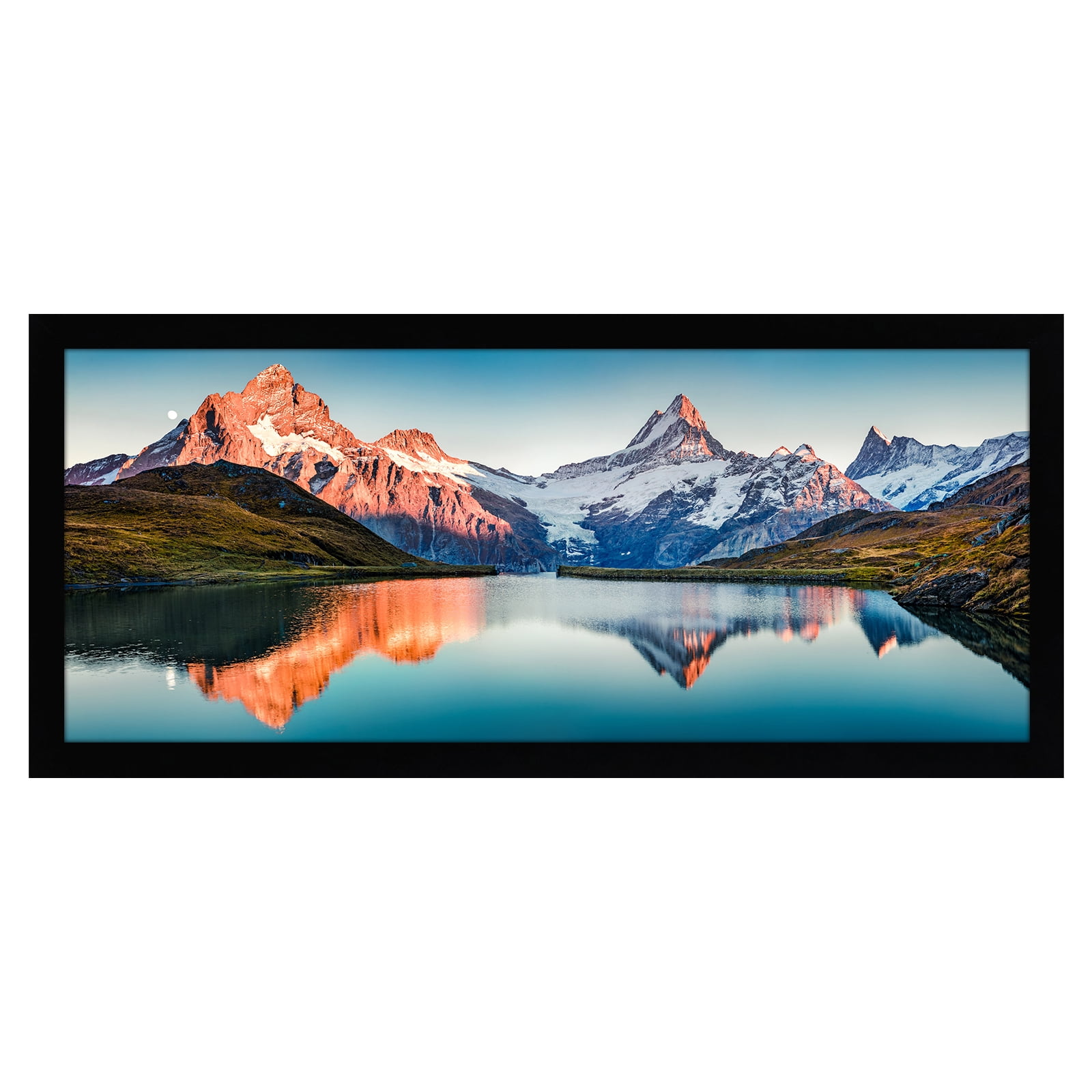 Americanflat 8x20 Picture Frame in Black - Composite Wood with Shatter Resistant Glass - Horizontal and Vertical Formats for Wall