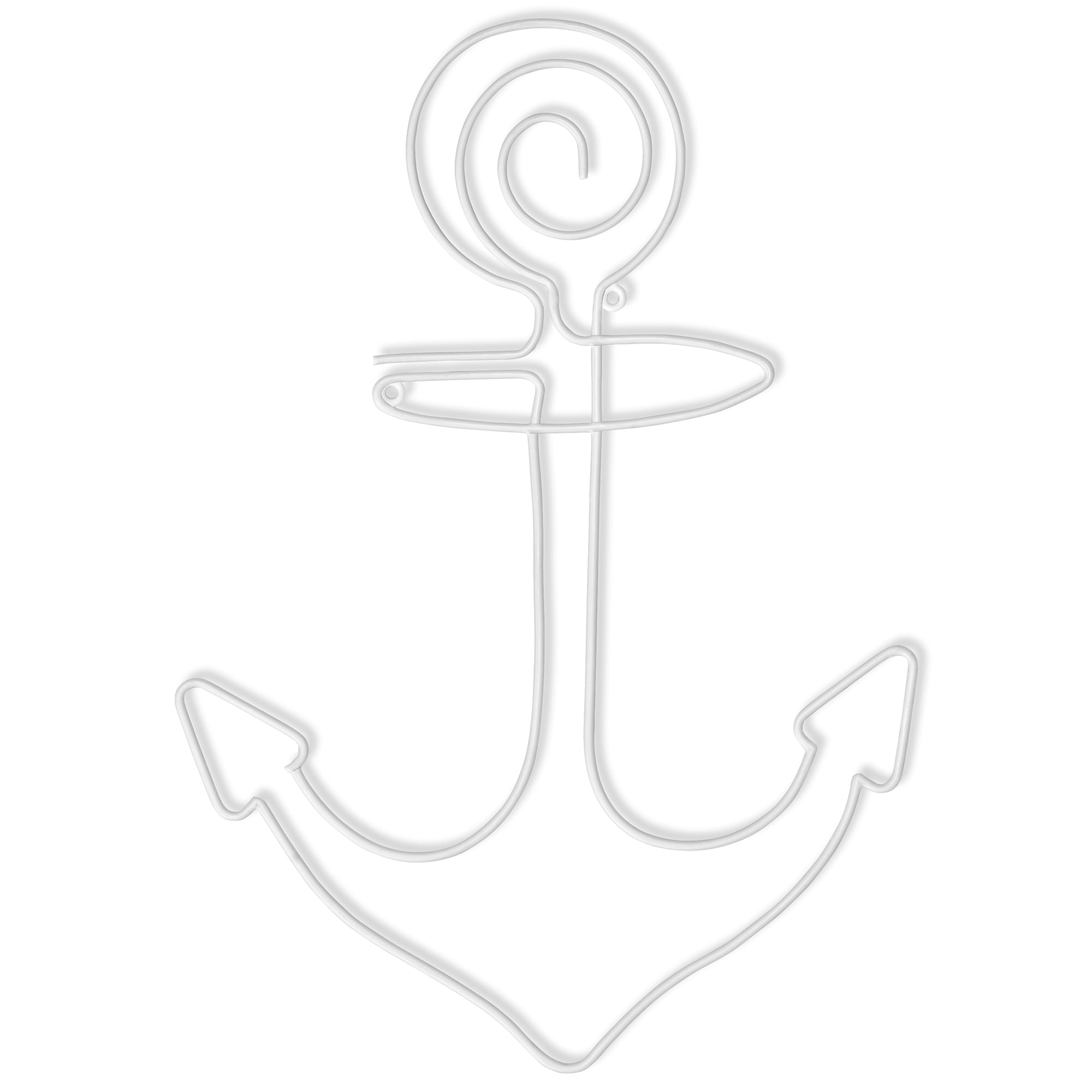 Americanflat Anchor Metal Line Art Wall Decor Sculpture Accents for Bedroom - Modern Wall Decor with Real Metal Abstract Wall Art - Single Line Minimalist Decor Sturdy Iron Hanging Decor