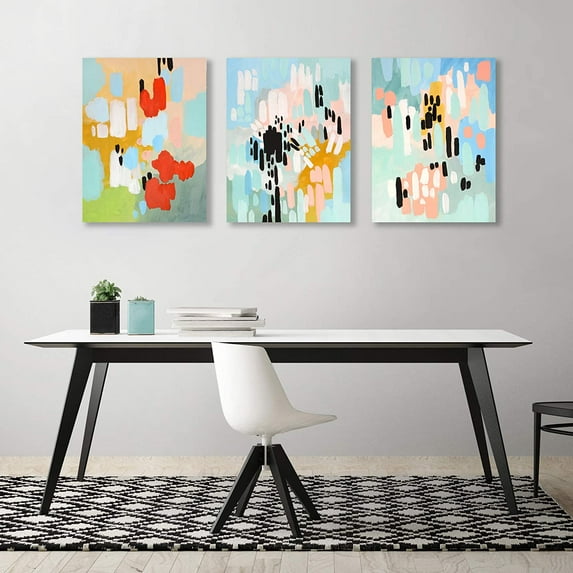 Americanflat Annie Bailey "Abstract" 3 Piece Canvas Print Set 11"x14"