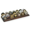 thumbnail image 1 of Americanflat 12x4 Picture Frame Challenge Coin Display Rows Military Stand Solid Collectible Holder - Walnut, 1 of 8