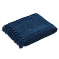 thumbnail image 1 of Americanflat Chenille Throw Blanket in Blue with - Breathable Polyester with Decorative Fringe - Wrinkle and Fade Resistant - 50" x 60", 1 of 5
