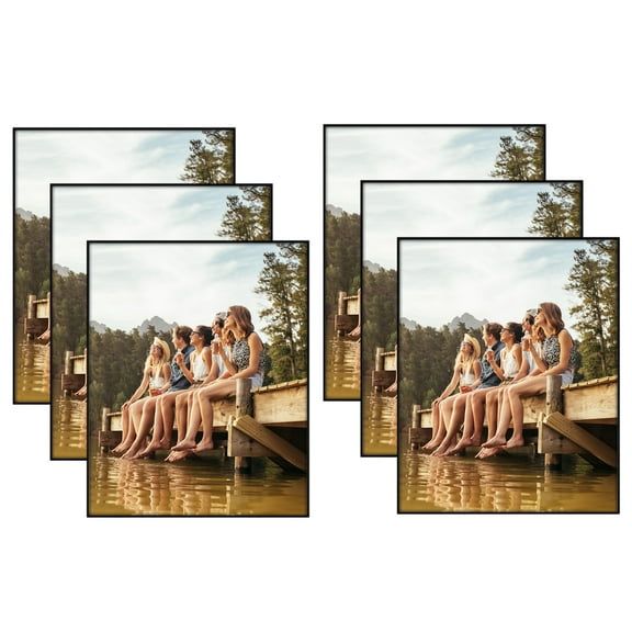 Americanflat Front Loading Picture Frame Set - 8x10 - Black - 6 Pack