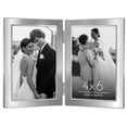 thumbnail image 1 of Americanflat 4x6 Hinge Frame with Shatter-Resistant Glass Hinged Metal Wide Beveled Molding Modern - Silver, 1 of 9