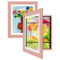 thumbnail image 1 of Americanflat Kids Art Frame 10x12.5 inches with 8.5x11 inches Mat - Composite Wood And Glass (2 Pack) - Pink, 1 of 7
