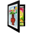 thumbnail image 1 of Americanflat 8.5x11 Kids Art Frame Holds 100 Art Pieces Magnetic Letter Size Display Mini - Black, 1 of 8