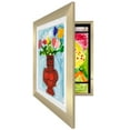 thumbnail image 1 of Americanflat Kids Art Frame 10x12.5 inches with 8.5x11 inches Mat - Composite Wood And Glass - Holds 100 Artworks - Gold, 1 of 7