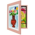 thumbnail image 1 of Americanflat Kids Art Frame 10x12.5 inches with 8.5x11 inches Mat - Composite Wood And Glass - Holds 100 Artworks - Peachy Pink, 1 of 7