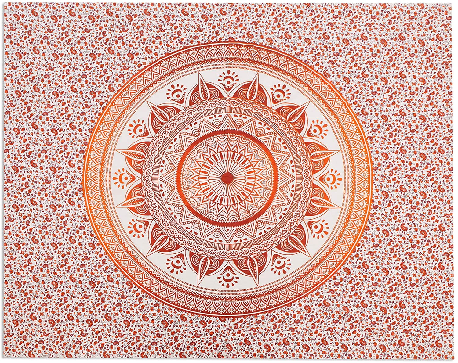 Americanflat Mandala Wall Tapestry, 84x90, Red Orange