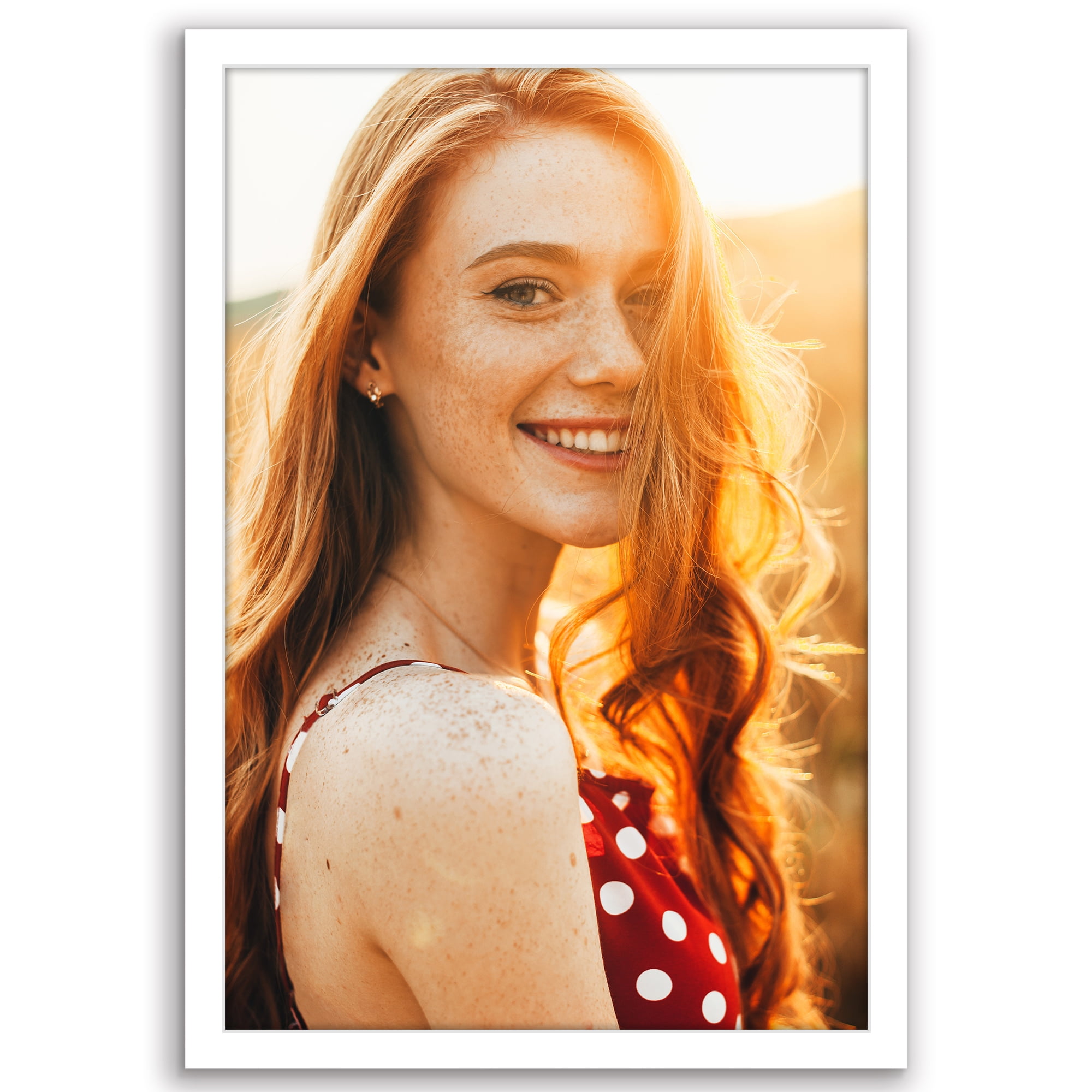 Americanflat 16x24 Poster Frame with Polished Plexiglass Wide Photo Frames Made Vertical Horizontal - White