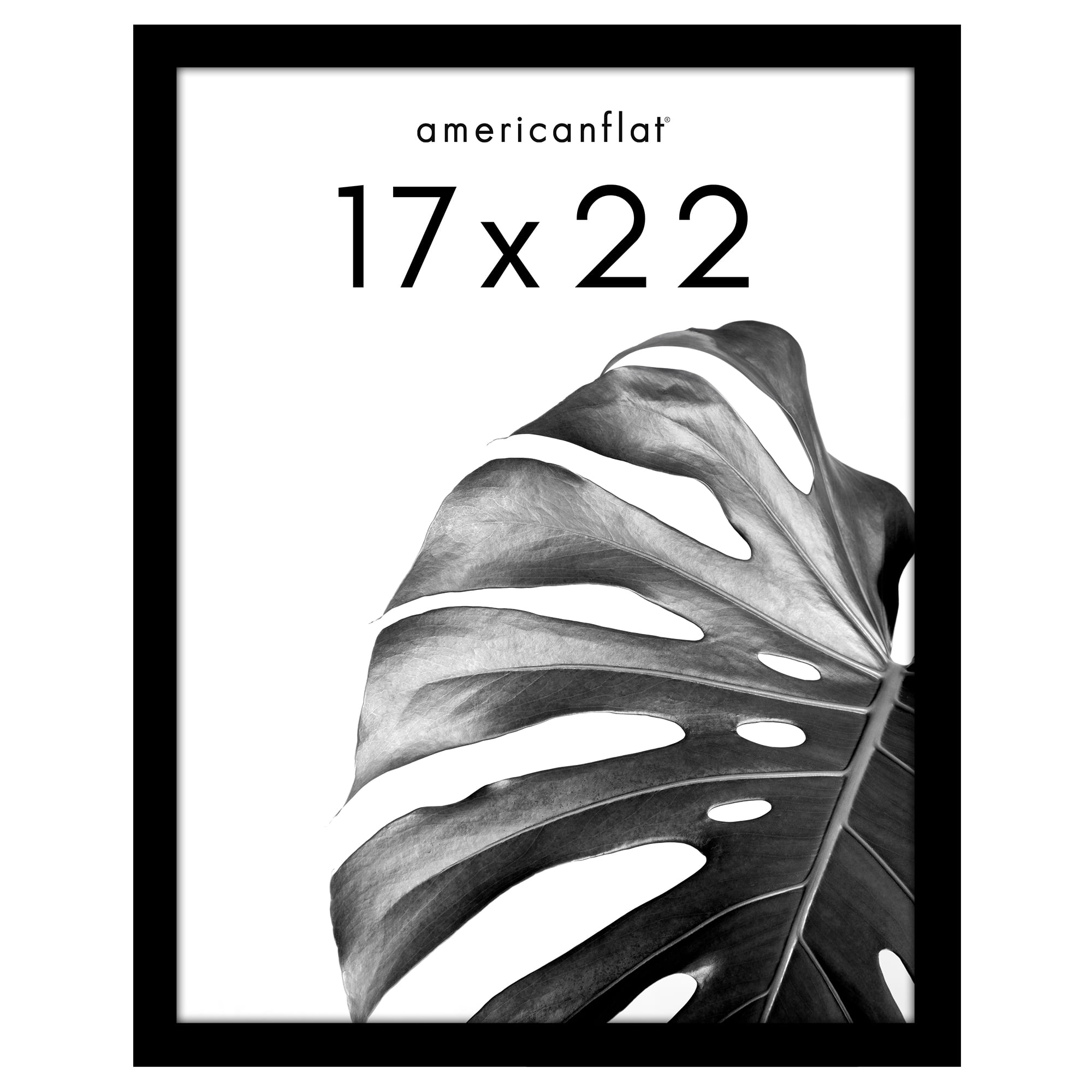 Americanflat Poster Frame 17x22 inches Black Wooden Picture Frame