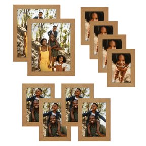 Americanflaf 10 Pack Picture Frame with Shatter-Resistant Glass 8x10, 5x7, 4x6 Gallery Wall Signature - Dark Oak