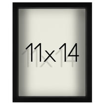Americanflat Shadow Box Frame Black 11x14 inches - 1.5" Deep Box Frame for Objects with Glass Front