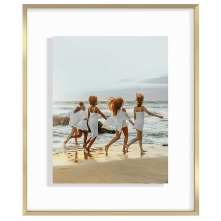 Americanflat 16x20 Picture Frame with Shatter-Resistant Glass Aluminum Floating Display Photo Signature - Gold