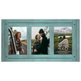 thumbnail image 1 of Americanflat Tri-Photo Frame for Western Home Decor - 4" x 6" - Rustic Turquoise Blue, 1 of 8