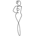 thumbnail image 1 of Americanflat Woman Metal Line Art Wall Decor Sculpture Accents for Bedroom - Modern Wall Decor with Real Metal Abstract Wall Art - Single Line Minimalist Decor Sturdy Iron Hanging Decor, 1 of 5