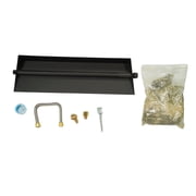 Americangaslogs 15 28 inch Durable Iron Gas Logs Fireplaces Burner Pan with Single-Pipe Vented Design for Fireplaces18 inch One Pipe