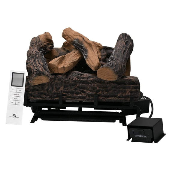 Americangaslogs 18-24 Inch Ventless Fireplace Logs Set with Remote Control, Only Used for Liquefied Propane,Heats up to 36000 BTU (Liquid Propane Fireplace Oak, 18Inch)