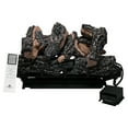 thumbnail image 1 of Americangaslogs 18-24 Inch Ventless Fireplace Logs Set with Remote Control, Only Used for Liquid Propane Fireplace,Heats up to 44000 BTU (Liquid Propane Fireplace Black Oak, 24Inch), 1 of 9