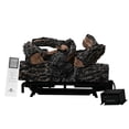 thumbnail image 1 of Americangaslogs 18-24 Inch Ventless Fireplace Logs Set with Remote Control, Only Used for Natural Gas,Heats up to 36000 BTU (Liquid Propane Fireplace Black Oak, 18Inch), 1 of 9