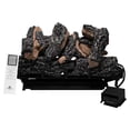 thumbnail image 1 of Americangaslogs 18-24 Inch Ventless Fireplace Logs Set with Remote Control, Only Used for Natural Gas,Heats up to 43000BTU (Natural Gas Fireplace Black Oak, 24Inch), 1 of 8